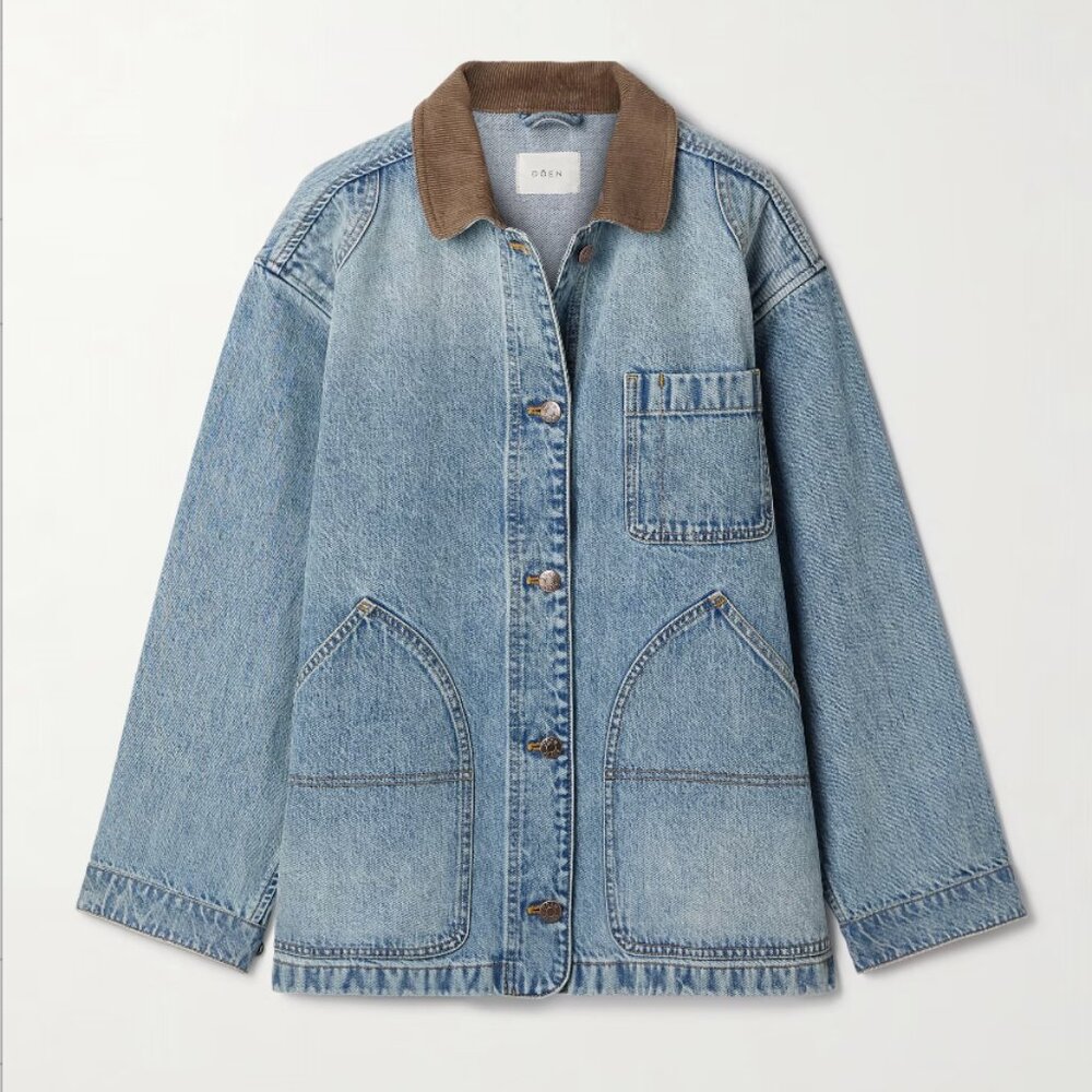 DÔEN Pascual corduroy-trimmed denim jacket